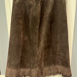 Ann Taylor SuedeChocolate  A-Line Skirt